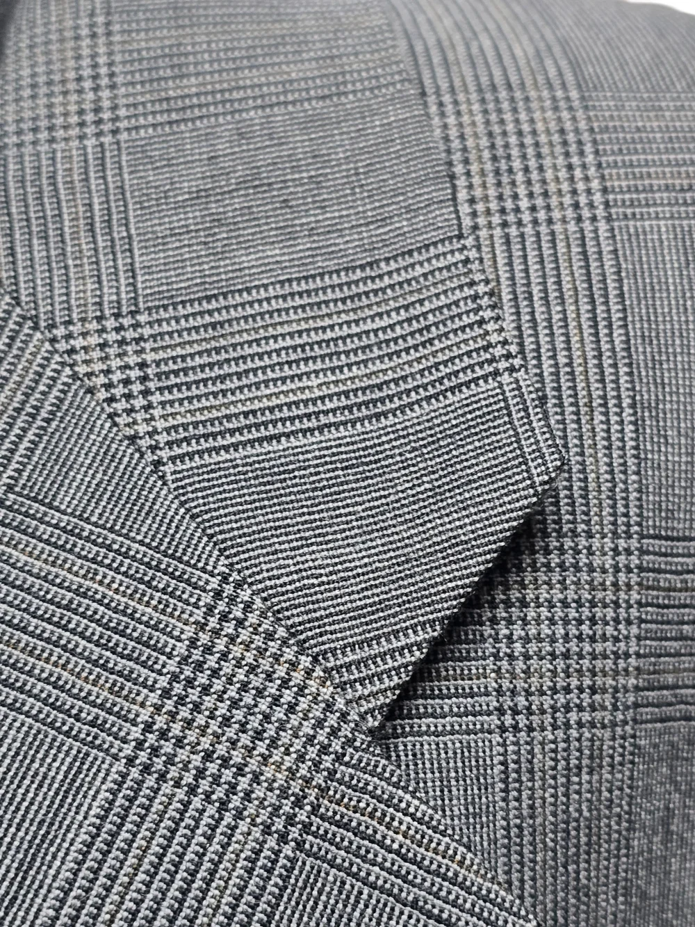 Vintage Burberrys Saks Fifth Ave Wool Blazer 44R Blue Gray Glen Plaid